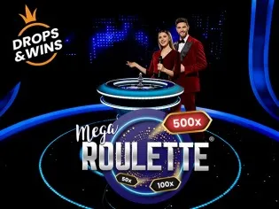 mega roulette drops and wins